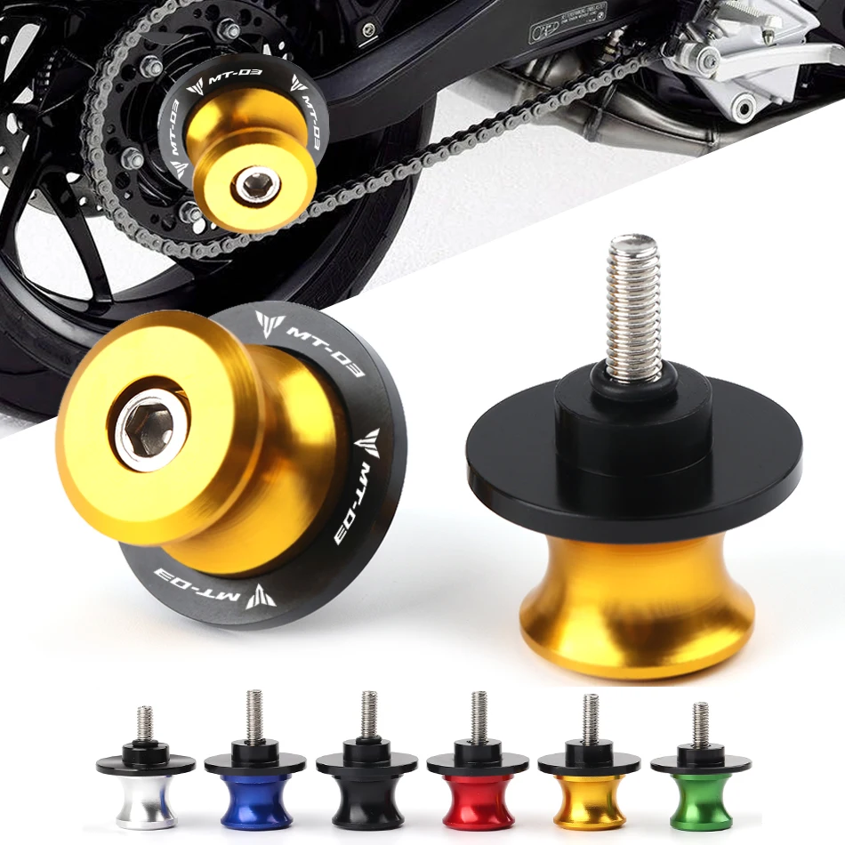 With Logo Motorcycle Accessories 6MM CNC Aluminum Swingarm Spools Stand Screw Slider For YAMAHA MT03 MT-03 2005-2018 2017 2016
With Logo Motorcycle Accessories 6MM CNC Aluminum Swingarm Spools Stand Screw Slider For YAMAHA MT03 MT-03 2005-2018 2017 2016