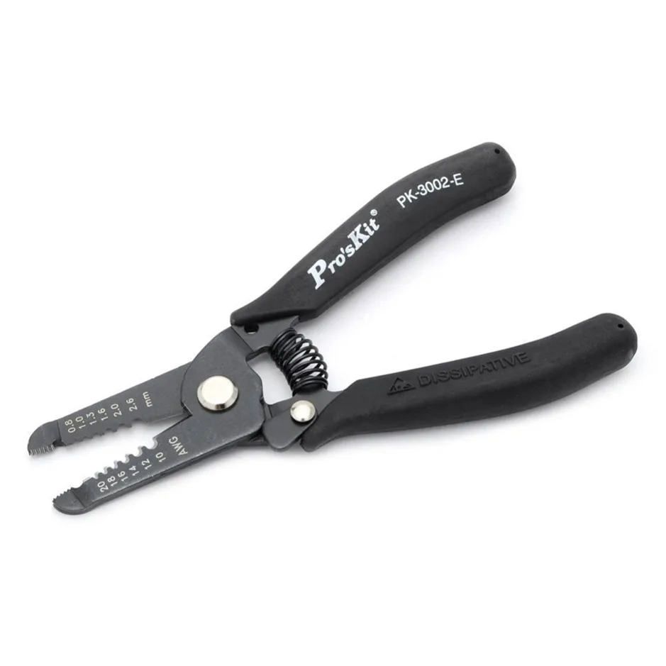 Hot 1PK-3002E Anti static Multi-function electronic wire Stripping pliers With Conductive Handle, Cutter Stripper, Cutting tool 
Hot 1PK-3002E Anti static Multi-function electronic wire Stripping pliers With Conductive Handle, Cutter Stripper, Cutting tool