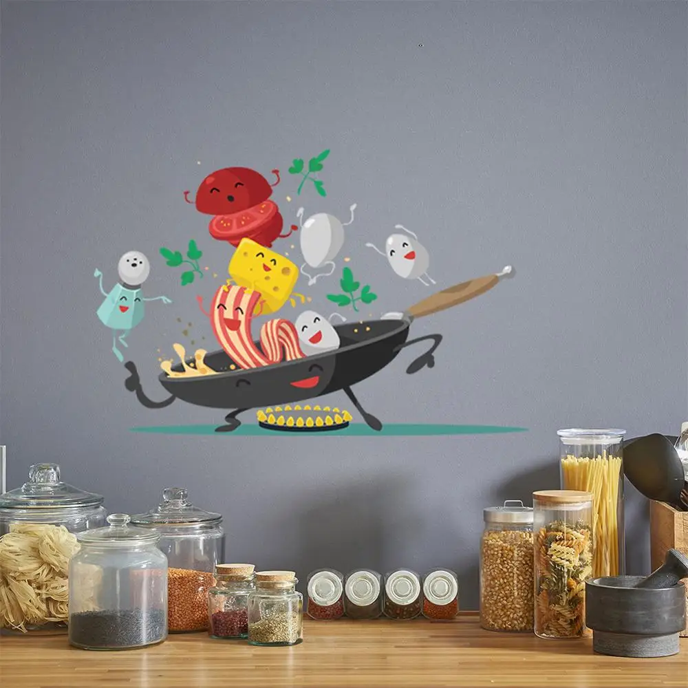 DIY Wall Art Decal Decoration Cartoon Happy Pan Kitchen Wall Hanging Sticker Kitchen Refrigerator Cabinet Decoration Art Sticker
DIY Wall Art Decal Decoration Cartoon Happy Pan Kitchen Wall Hanging Sticker Kitchen Refrigerator Cabinet Decoration Art Sticker