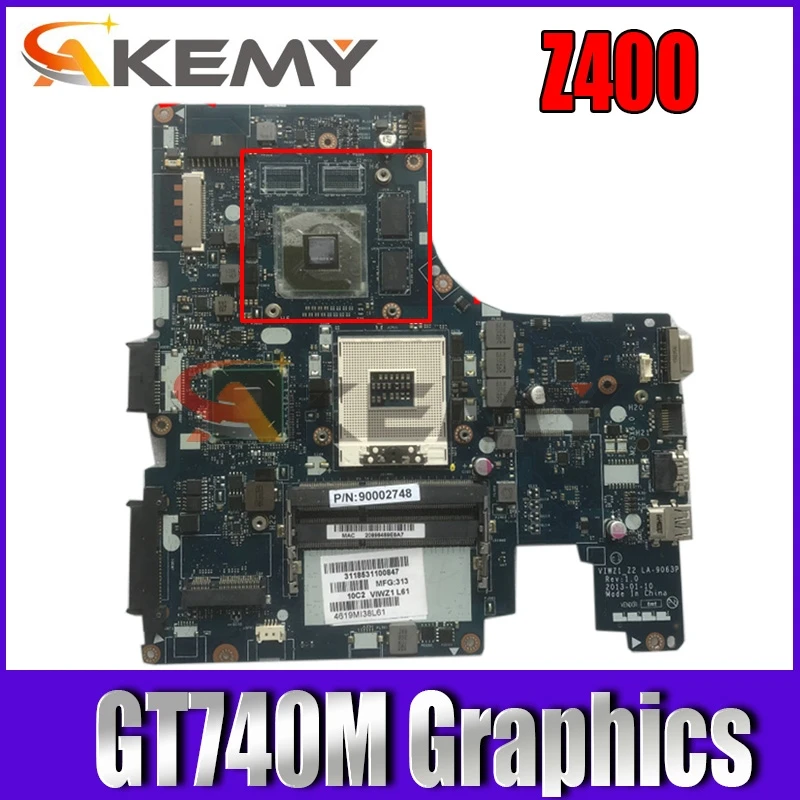 Материнская плата Akemy для ноутбука Lenovo IdeaPad Z400 VIWZ1 Z2 LA-9063P, 14-дюймовая, HM77 DDR3 GT740M
Материнская плата Akemy для ноутбука Lenovo IdeaPad Z400 VIWZ1 Z2 LA-9063P, 14-дюймовая, HM77 DDR3 GT740M