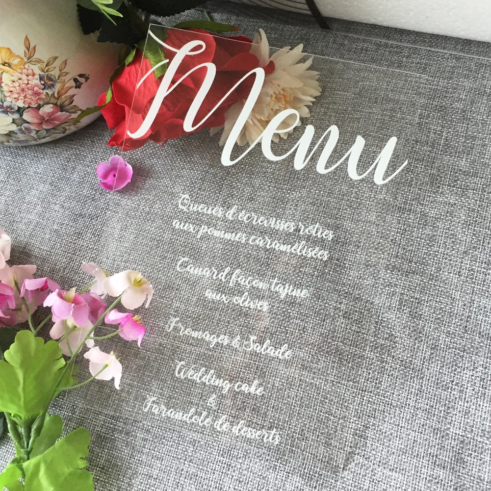 50pcs Acrylic Card Wedding Invitation Card Wedding Information Wedding Menu
50pcs Acrylic Card Wedding Invitation Card Wedding Information Wedding Menu