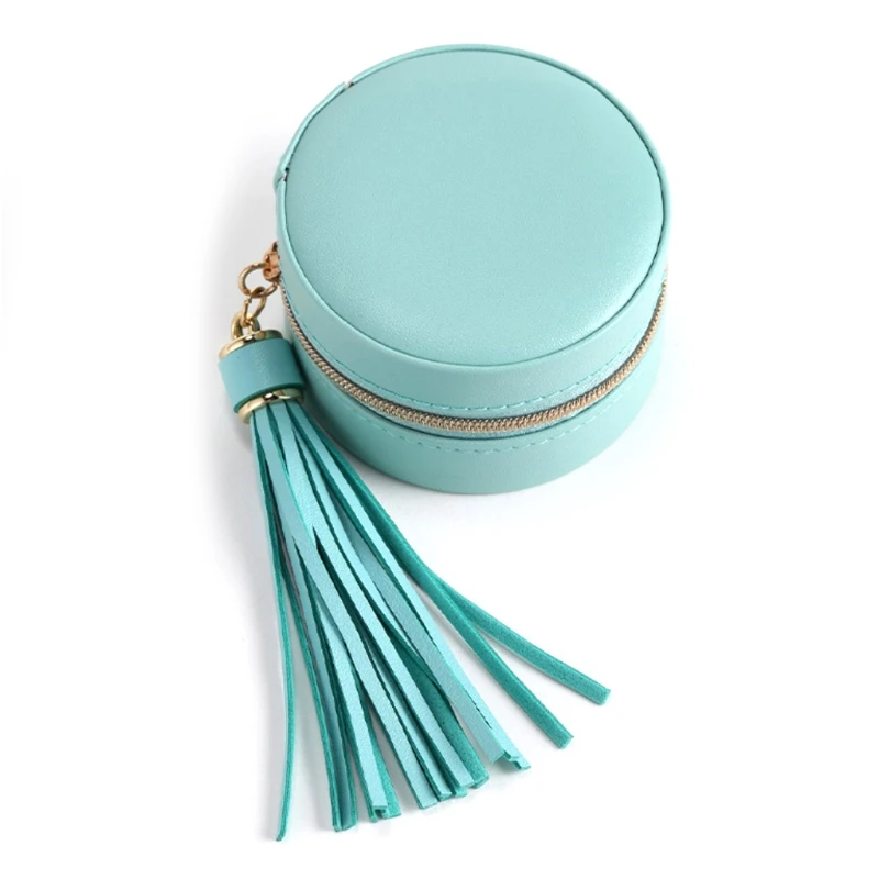 Portable Jewelry Box Storage Organizer PU Leather Small Round Jewellery Case Rings Earrings Zipper Box for Women
Portable Jewelry Box Storage Organizer PU Leather Small Round Jewellery Case Rings Earrings Zipper Box for Women
