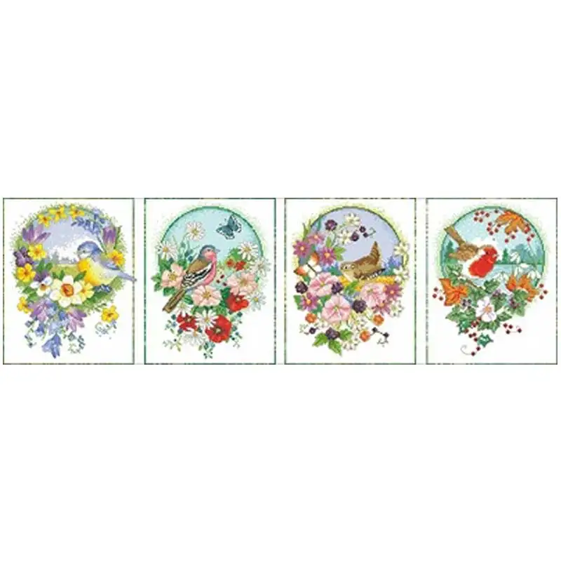 Four Seasons Bird animals patterns Counted Cross Stitch 11CT 14CT DIY Cross Stitch Kits Embroidery Needlework Sets home decor
Four Seasons Bird animals patterns Counted Cross Stitch 11CT 14CT DIY Cross Stitch Kits Embroidery Needlework Sets home decor