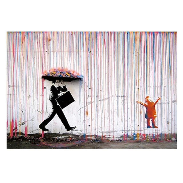 Banksy Art Colorful Rain Wall Canvas Painting Abstract Poster Print Wall Art Pictures For Living Room Home Decoration Cuadros
Banksy Art Colorful Rain Wall Canvas Painting Abstract Poster Print Wall Art Pictures For Living Room Home Decoration Cuadros