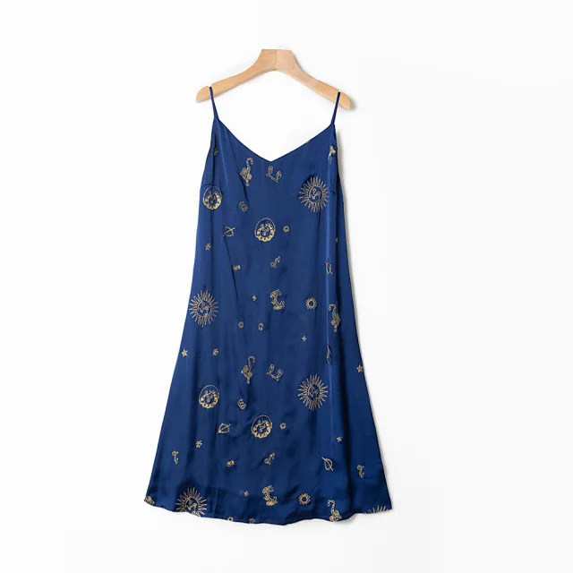 Women's Constellation Embroidered Sling Midi Dress Ladies Sexy Sleeveless Female Dresses for Holiday 2021 New Summer
Women's Constellation Embroidered Sling Midi Dress Ladies Sexy Sleeveless Female Dresses for Holiday 2021 New Summer