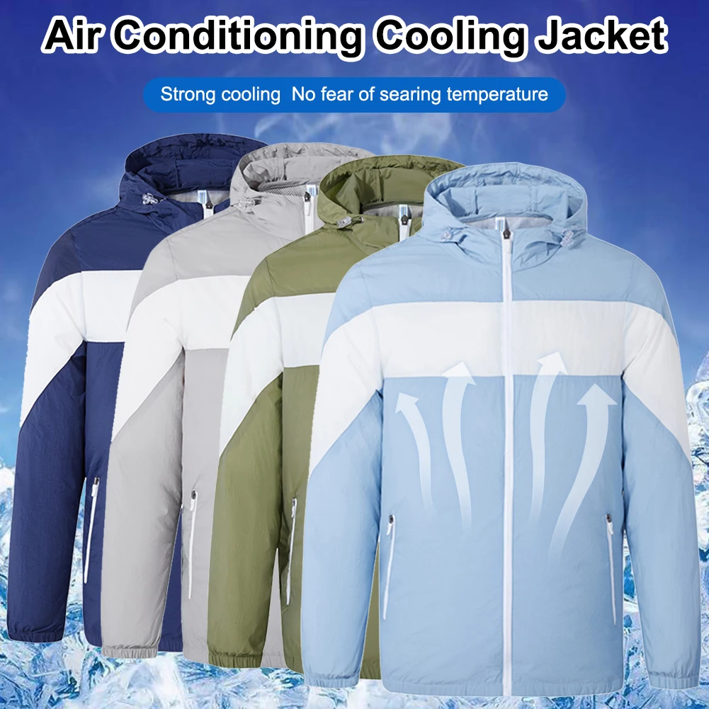 2021 New Fashion Summer Cooling Jacket Air Conditioning Cool Coat with Hood 2 USB Powered Fans for Outdoor Sun Protection Wear
2021 New Fashion Summer Cooling Jacket Air Conditioning Cool Coat with Hood 2 USB Powered Fans for Outdoor Sun Protection Wear