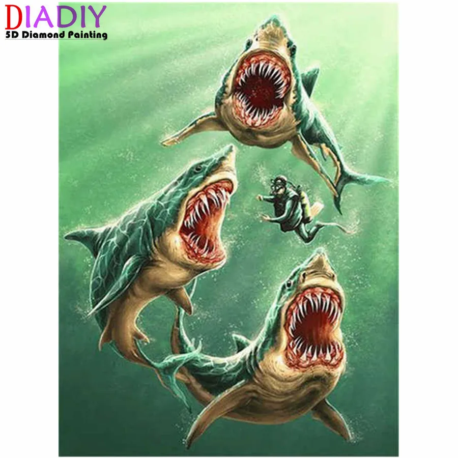 Diamond Painting Shark Full Square/Round Drill Diamond Embroidery Animal Sea Home Decor Handmade Picture Of Rhinestones
Diamond Painting Shark Full Square/Round Drill Diamond Embroidery Animal Sea Home Decor Handmade Picture Of Rhinestones
