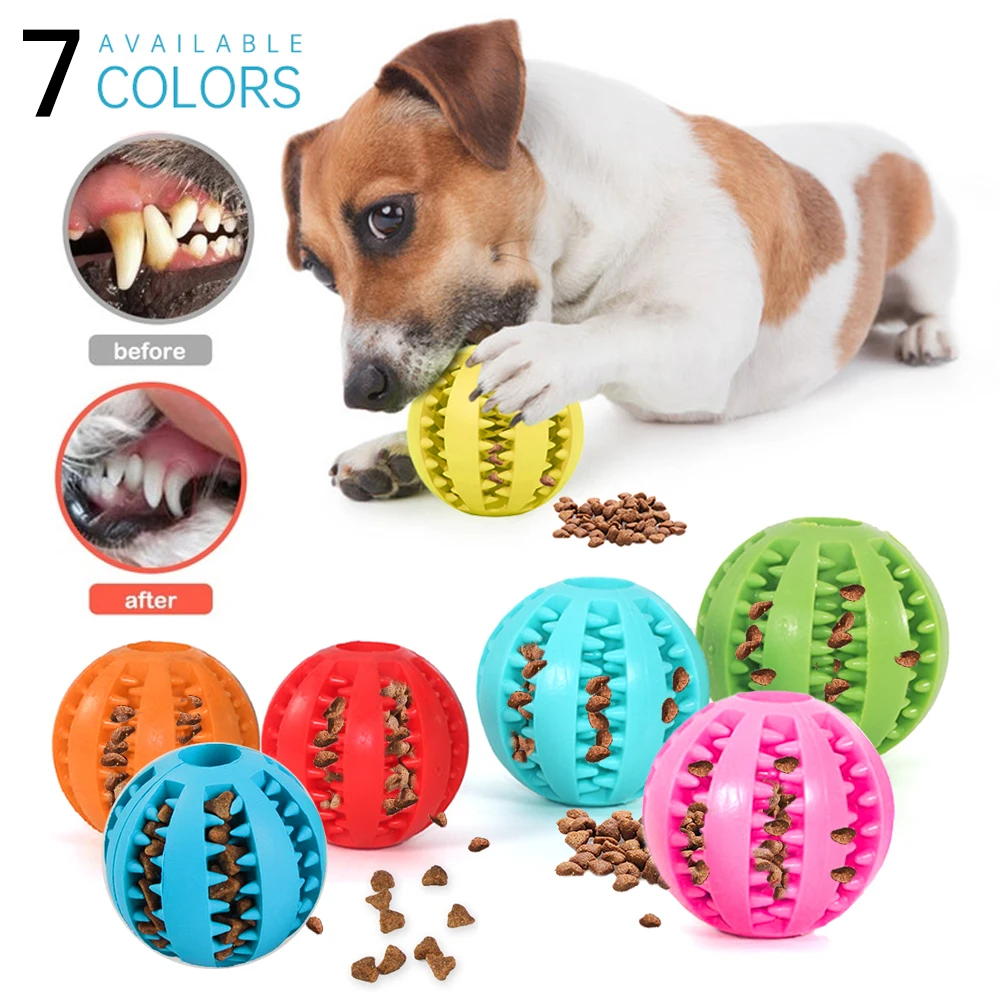 Резиновый мяч для собак забавная игрушка щенков большие питомцы чистки зубов