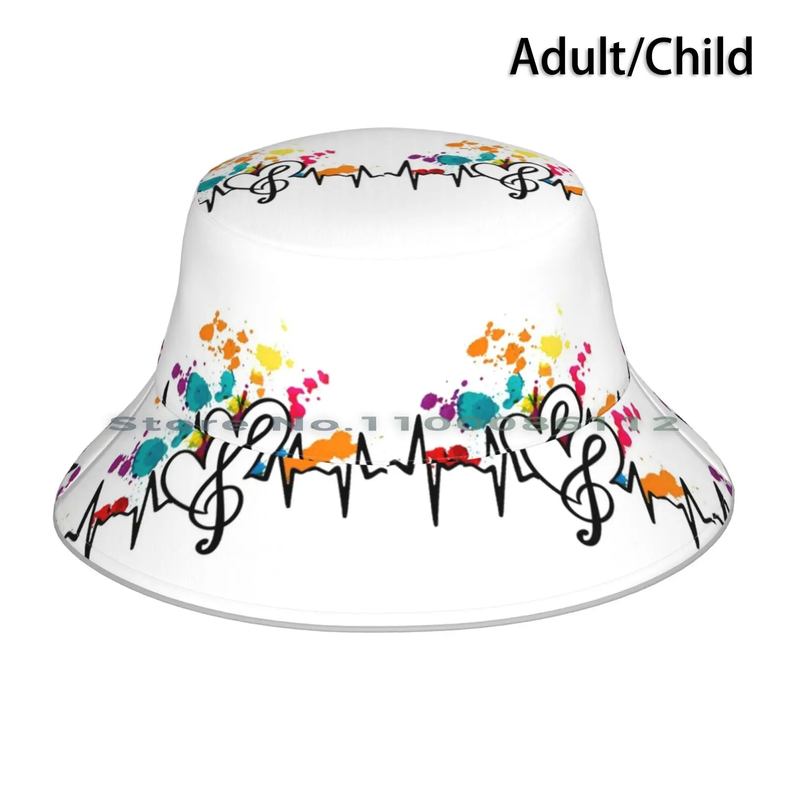 

Top Selling , Music Waves , Music Lovers Bucket Hat Sun Cap Cool Band Black Musician Waves Festival Folk Frequency Funny Party