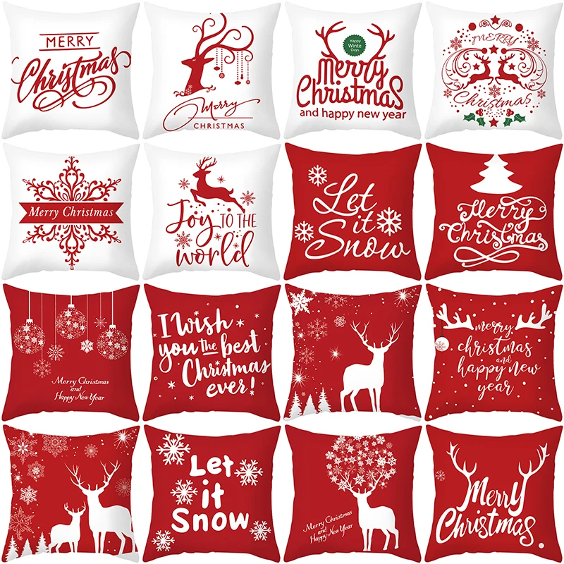 Christmas Cushion Cover Cartoon Elk Throw Pillow Covers Xmas Decorative New Year Letter Printed Pillowcase For Sofa Car 45*45cm
Christmas Cushion Cover Cartoon Elk Throw Pillow Covers Xmas Decorative New Year Letter Printed Pillowcase For Sofa Car 45*45cm