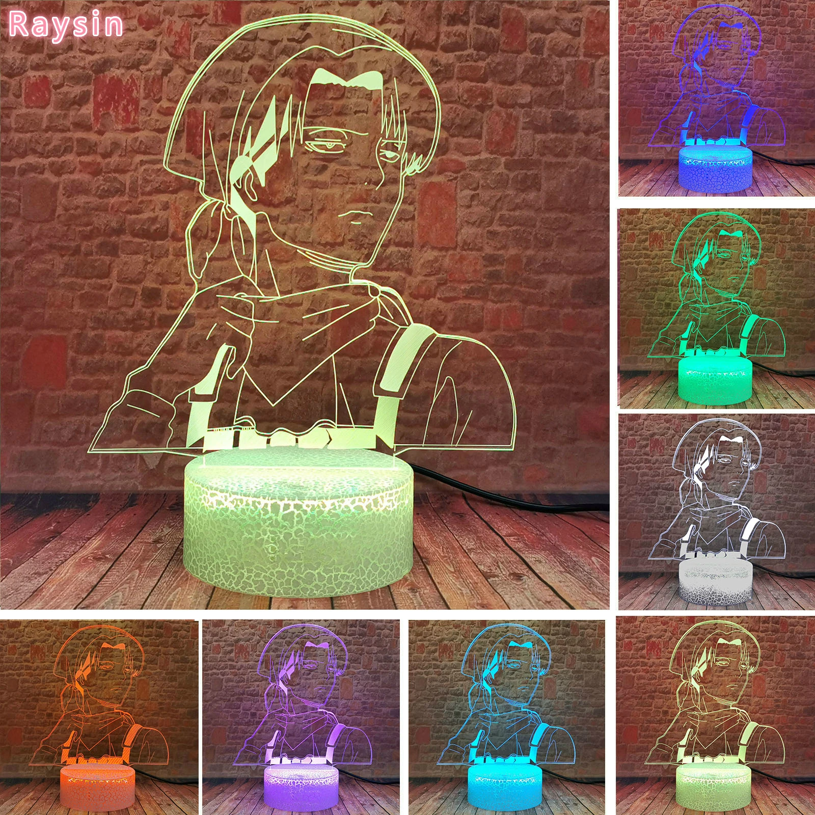 Acrylic 3D Lamp Attack on Titan for Home Room Decor Light Child Levi Ackerman LED 7 Colors Change Night Light Anime Dropshiping
Acrylic 3D Lamp Attack on Titan for Home Room Decor Light Child Levi Ackerman LED 7 Colors Change Night Light Anime Dropshiping
