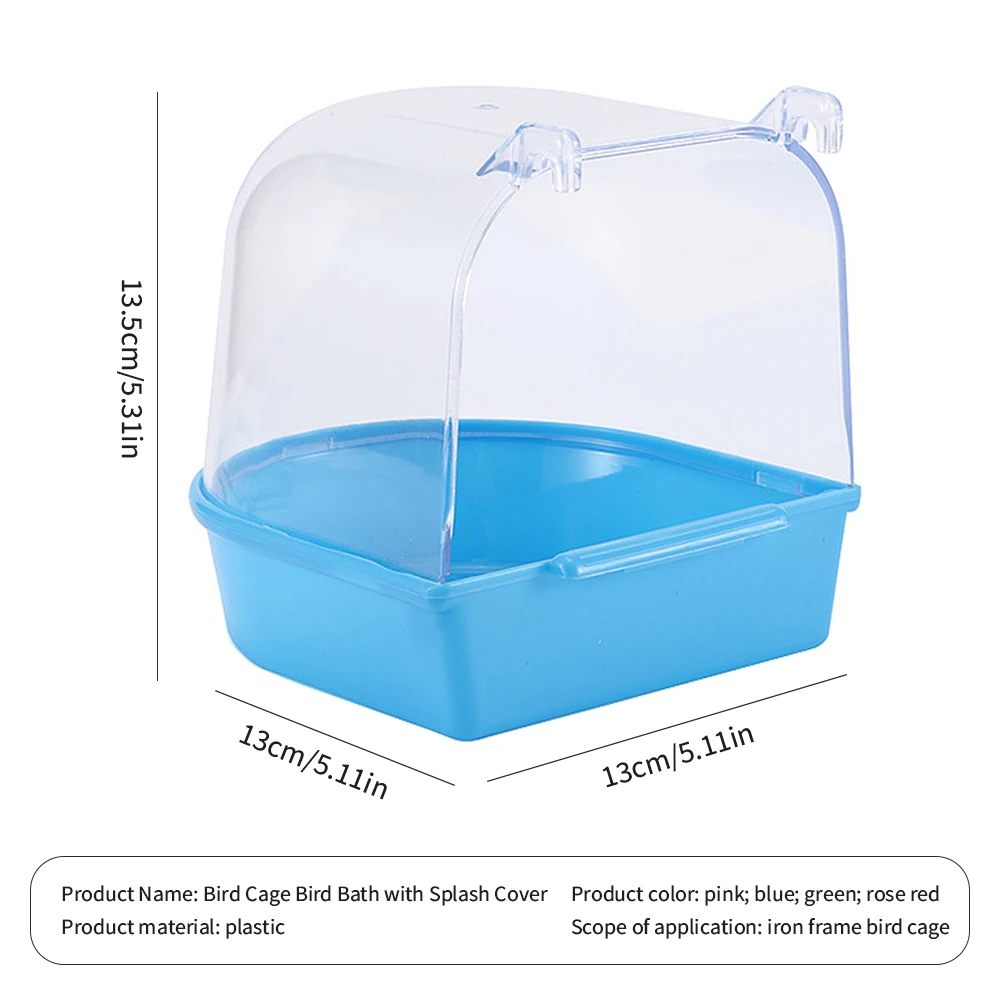 Pet Bird Bath Tub Cage Bird Cage Transparent Pet Cage For Bath For Small Brids Canary Budgies Hanging Birdbath Cages
Pet Bird Bath Tub Cage Bird Cage Transparent Pet Cage For Bath For Small Brids Canary Budgies Hanging Birdbath Cages