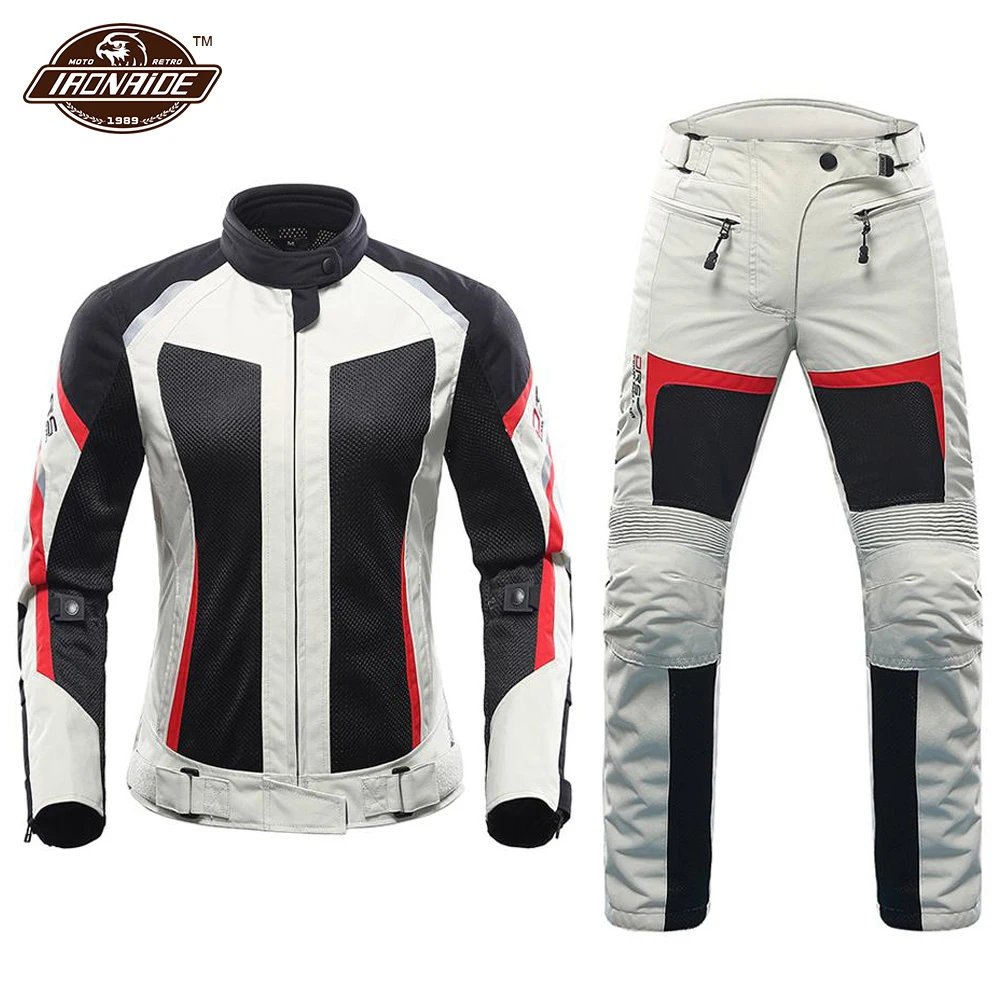 Мотоциклетная куртка, штаны, дышащая сетка, комплект одежды для женщин 
Мотоциклетная куртка, штаны, дышащая сетка, комплект одежды для женщин