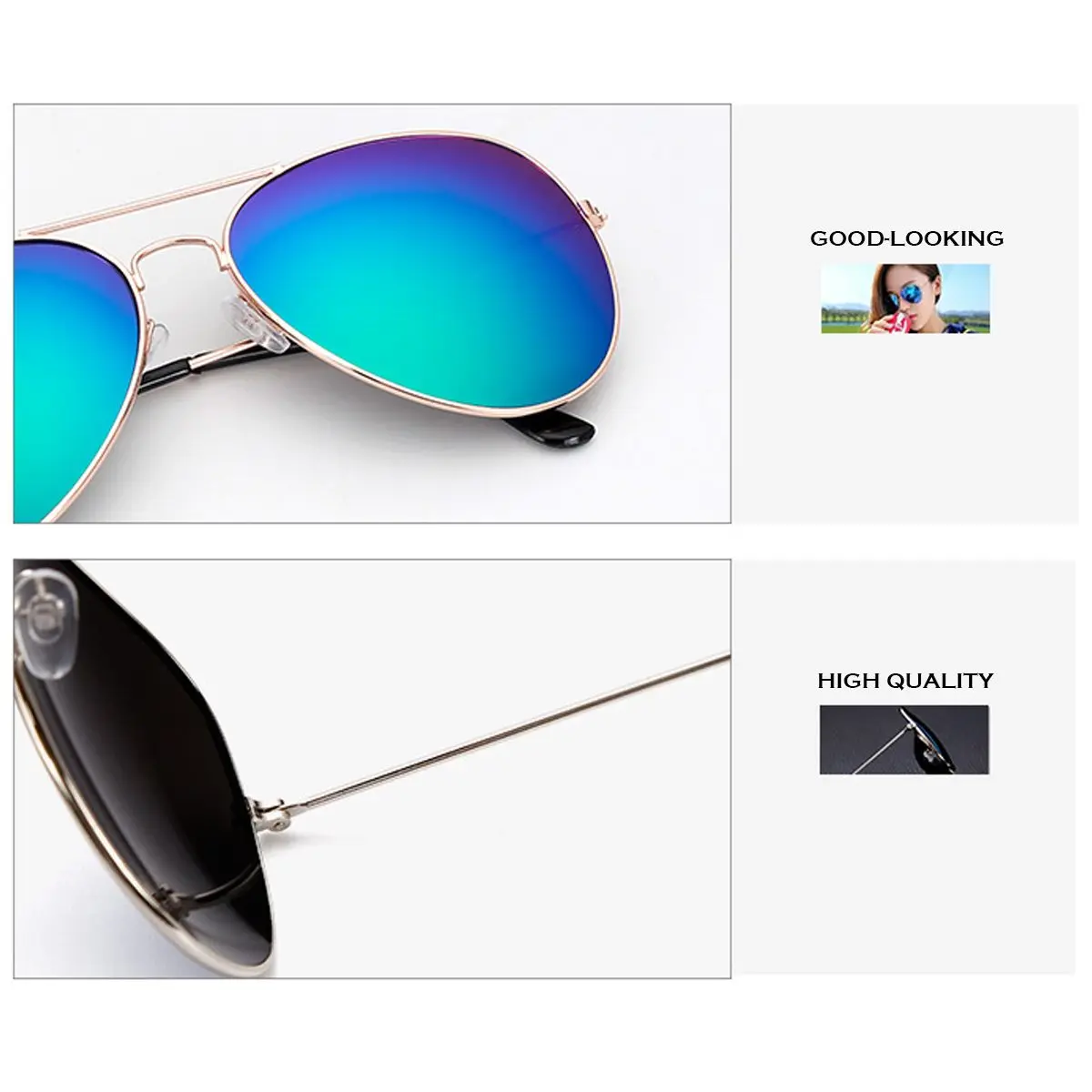 Sunglasses Women Vintage Metal Reflective Glasses For Women Mirror Retro Oculos De Sol Gafas
Sunglasses Women Vintage Metal Reflective Glasses For Women Mirror Retro Oculos De Sol Gafas