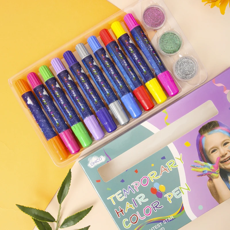10 Color Hair Dye Stick Disposable Temporary Hair Dye Pen Hair Dye Crayon Glitter Powder Set Styling Crayons For Hair Tool TSLM1
10 Color Hair Dye Stick Disposable Temporary Hair Dye Pen Hair Dye Crayon Glitter Powder Set Styling Crayons For Hair Tool TSLM1