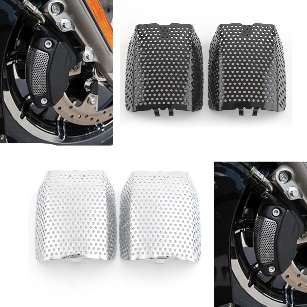 Motorcycle Black/Chrome Front Brake Caliper Insert Set For Harley Touring Road King Electra Glide CVO Ultra Classic V-Rod 
Motorcycle Black/Chrome Front Brake Caliper Insert Set For Harley Touring Road King Electra Glide CVO Ultra Classic V-Rod
