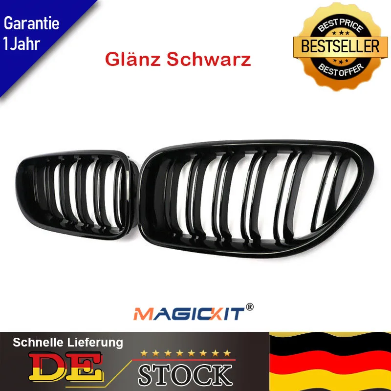 MagicKit Pair Gloss Black Front Kidney Grill Bumper Grill Double Slat Line for BMW 6 Series F06 F12 F13 M6 2012-2016 Car Styling
MagicKit Pair Gloss Black Front Kidney Grill Bumper Grill Double Slat Line for BMW 6 Series F06 F12 F13 M6 2012-2016 Car Styling
