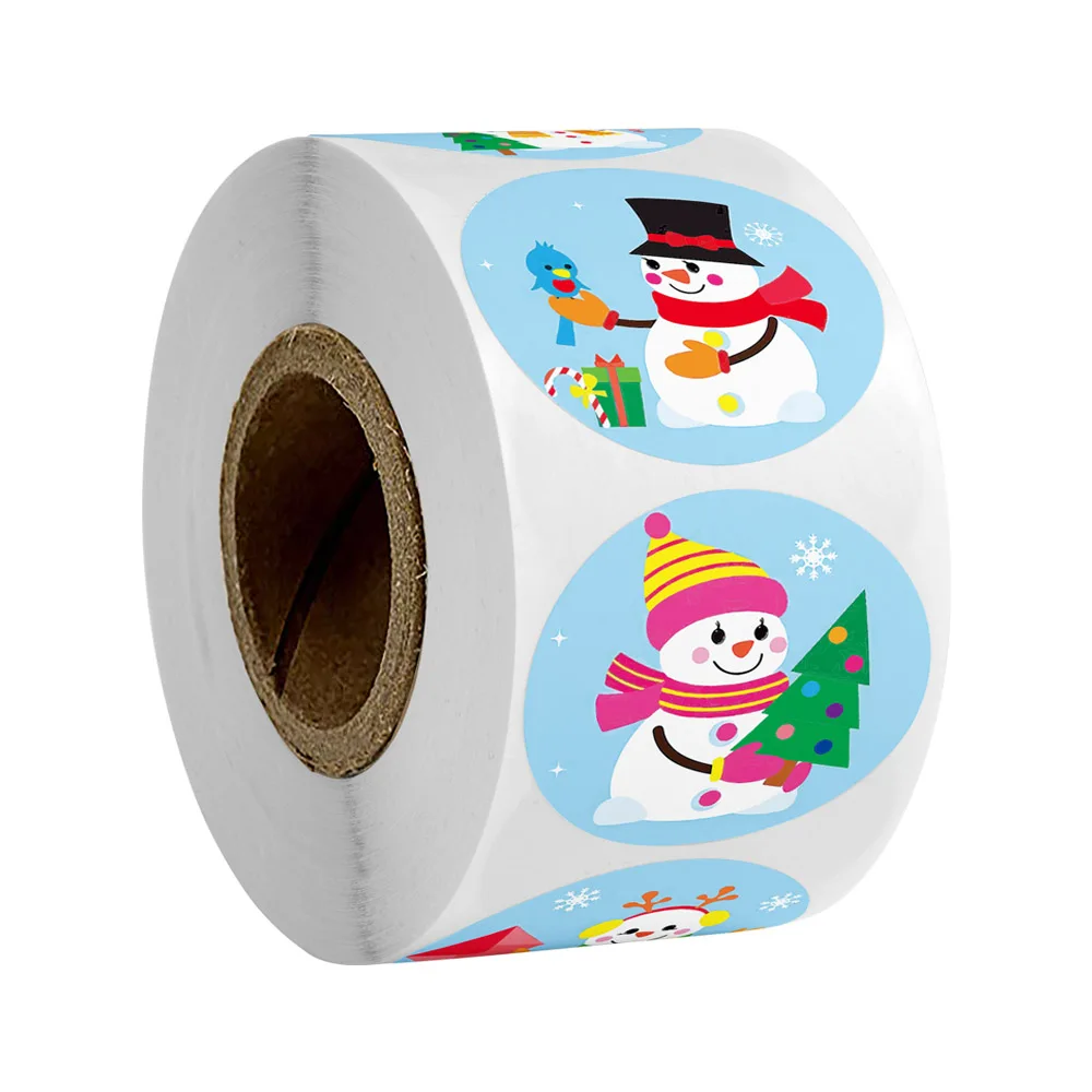 500Pcs/roll Merry Christmas Stickers Snowman self-adhesive Ronud Stickers For New Year Merry Christmas Party Gift Decor Labels
500Pcs/roll Merry Christmas Stickers Snowman self-adhesive Ronud Stickers For New Year Merry Christmas Party Gift Decor Labels