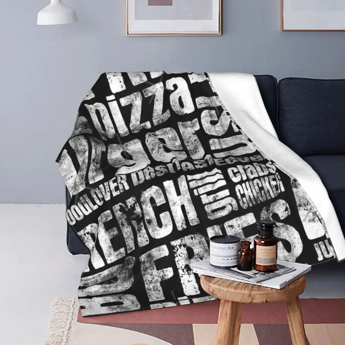 Manta de amantes de la comida rápida, a cuadros para cama colcha, manta de Anime, manta de muselina, edredones y colcha 
Manta de amantes de la comida rápida, a cuadros para cama colcha, manta de Anime, manta de muselina, edredones y colcha