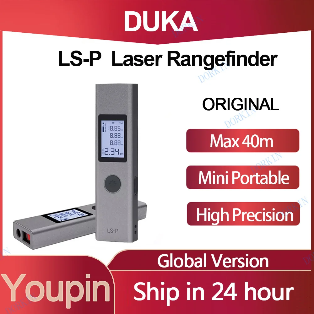 Youpin Duka LS-P 40m Laser Range Finder Mini USB Charging Range Finder High Precision Area&Angle Measurement Rangefinder
Youpin Duka LS-P 40m Laser Range Finder Mini USB Charging Range Finder High Precision Area&Angle Measurement Rangefinder