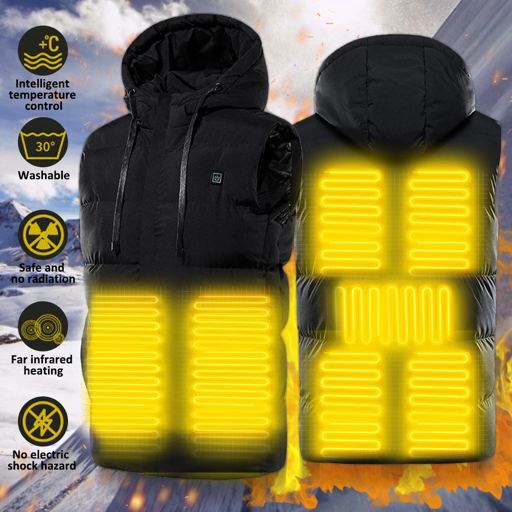 7 Heating Pads Winter Outdoor Men'S Electric Heated Vest USB Heating Vest Winter Warm Jacket Men's vest Jacket heated New Hot
7 Heating Pads Winter Outdoor Men'S Electric Heated Vest USB Heating Vest Winter Warm Jacket Men's vest Jacket heated New Hot