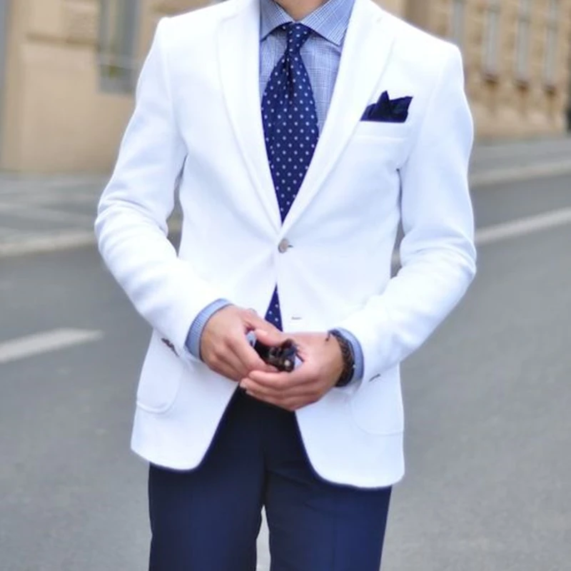 New Tailor Made Fashion Luxury White Men Suits Slim Fit Tuxedo Groomsmen For Wedding Dress Dinner Party Suits (Jacket + Pants)
New Tailor Made Fashion Luxury White Men Suits Slim Fit Tuxedo Groomsmen For Wedding Dress Dinner Party Suits (Jacket + Pants)