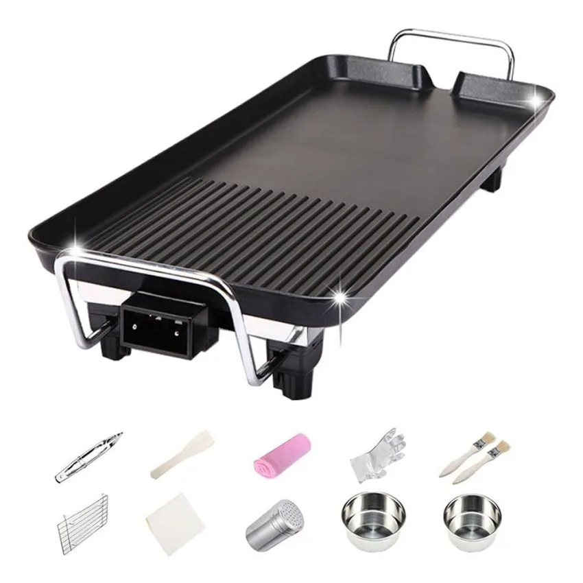 Multi-Function 5 Adjustable Temperature BBQ Grill Set Electric Grill Smokeless Non-Stick Barbecue Plate Electric Baking Pan
Multi-Function 5 Adjustable Temperature BBQ Grill Set Electric Grill Smokeless Non-Stick Barbecue Plate Electric Baking Pan