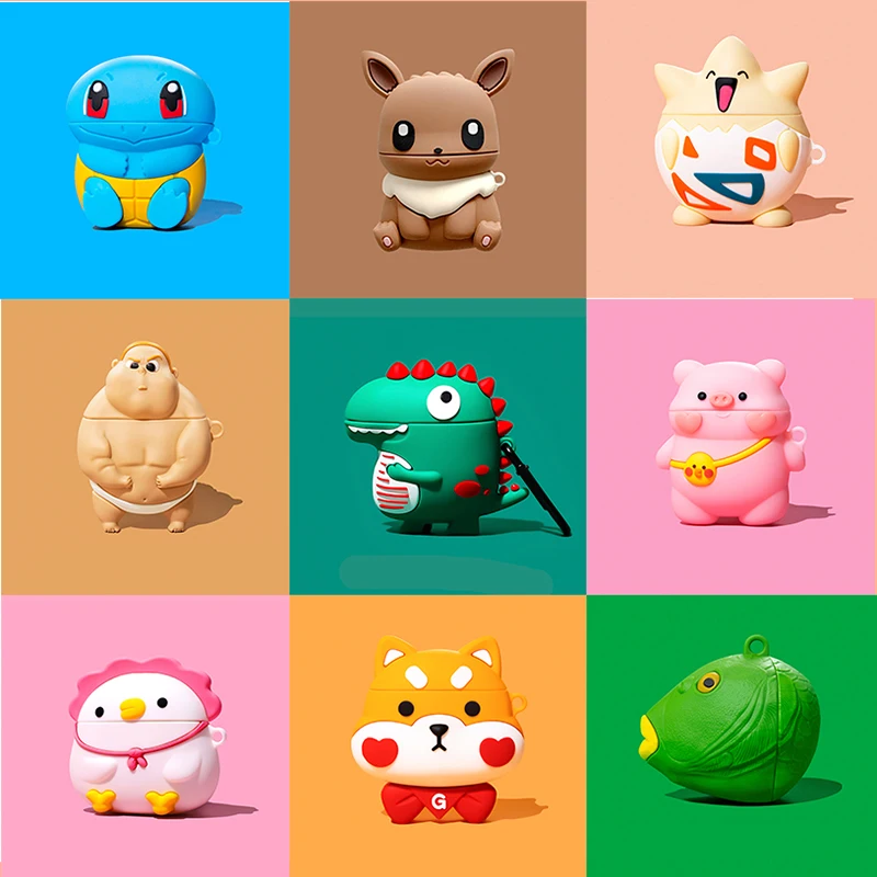 New Lovely Anime Airpods Pro Case 3D Silicone Airpod 2 Cases Cover Cute Animals Dinosaur Pig Chick Duck Green Fish Earpod Shell
New Lovely Anime Airpods Pro Case 3D Silicone Airpod 2 Cases Cover Cute Animals Dinosaur Pig Chick Duck Green Fish Earpod Shell