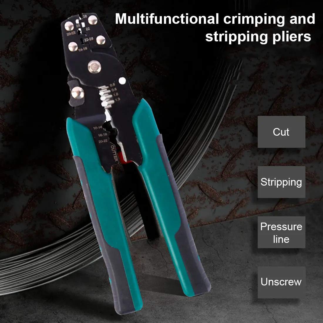 

Mini Multifunction Pliers 8 inch Crimper Stripper Cutter Crimping Plier Stripping Cutting Tools Insulation Pipe Terminals