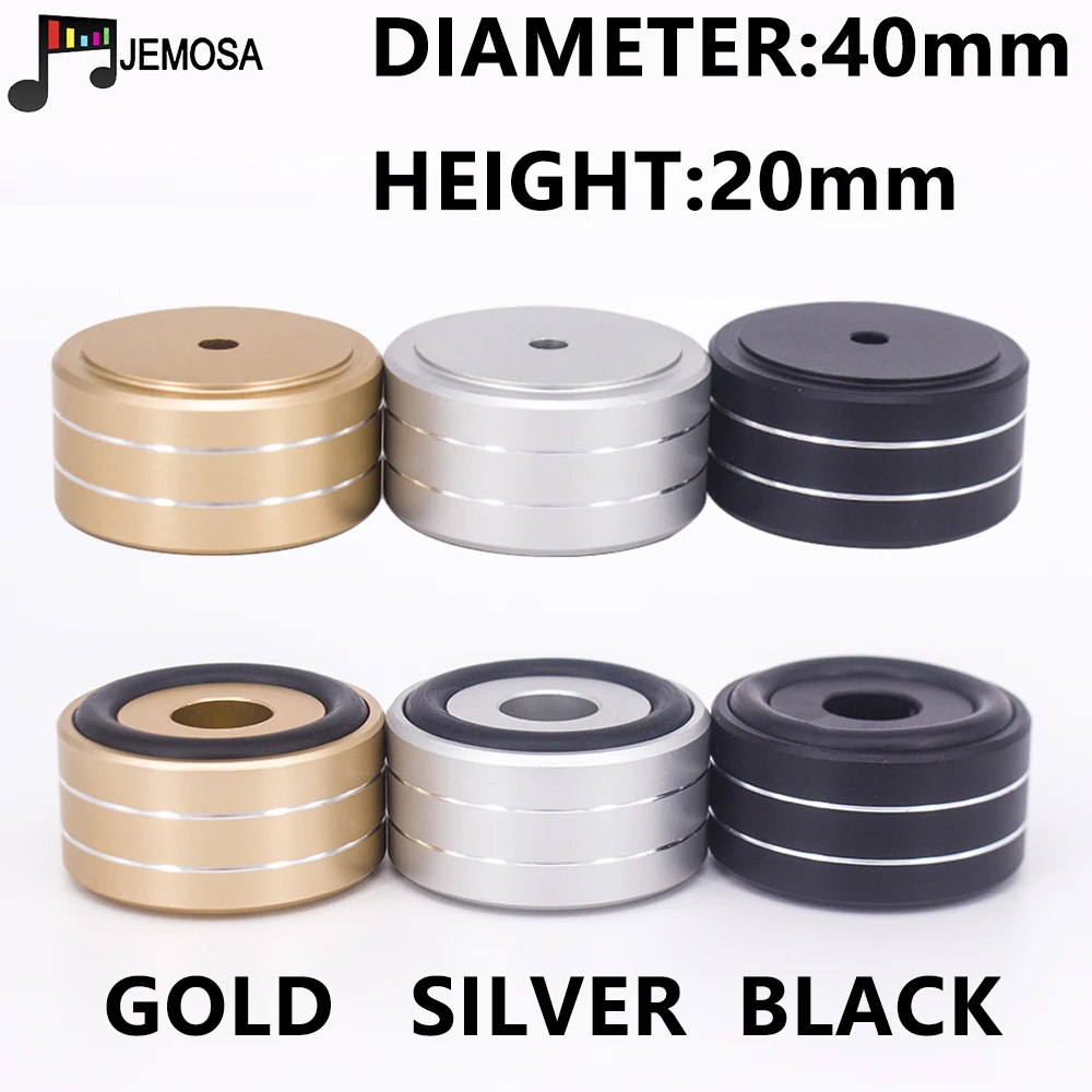 4PCS 40*20mm Aluminum Alloy Amplifier Feet Shock Absorber Amplifier Speaker Stand Turntable Pads Feet Rubber Black Silver Gold 
4PCS 40*20mm Aluminum Alloy Amplifier Feet Shock Absorber Amplifier Speaker Stand Turntable Pads Feet Rubber Black Silver Gold