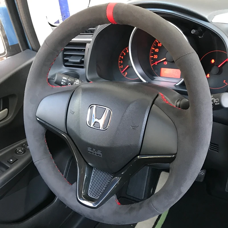 For Honda INSPIRE SPIRIOR Accord Civic CR-V Fit DIY hand-stitched black suede car steering wheel cover
For Honda INSPIRE SPIRIOR Accord Civic CR-V Fit DIY hand-stitched black suede car steering wheel cover