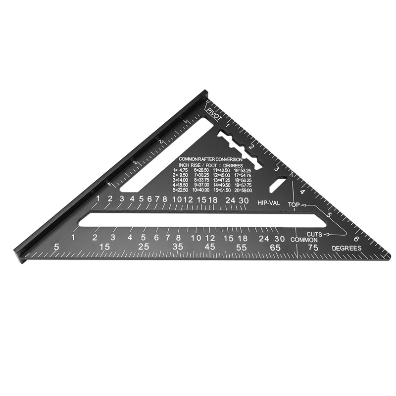 7 Inch Triple-Cornered Ruler, Aluminum Protractor, Layout Measuring Tool For Engineer Carpenter (Metric And Imperial)
7 Inch Triple-Cornered Ruler, Aluminum Protractor, Layout Measuring Tool For Engineer Carpenter (Metric And Imperial)