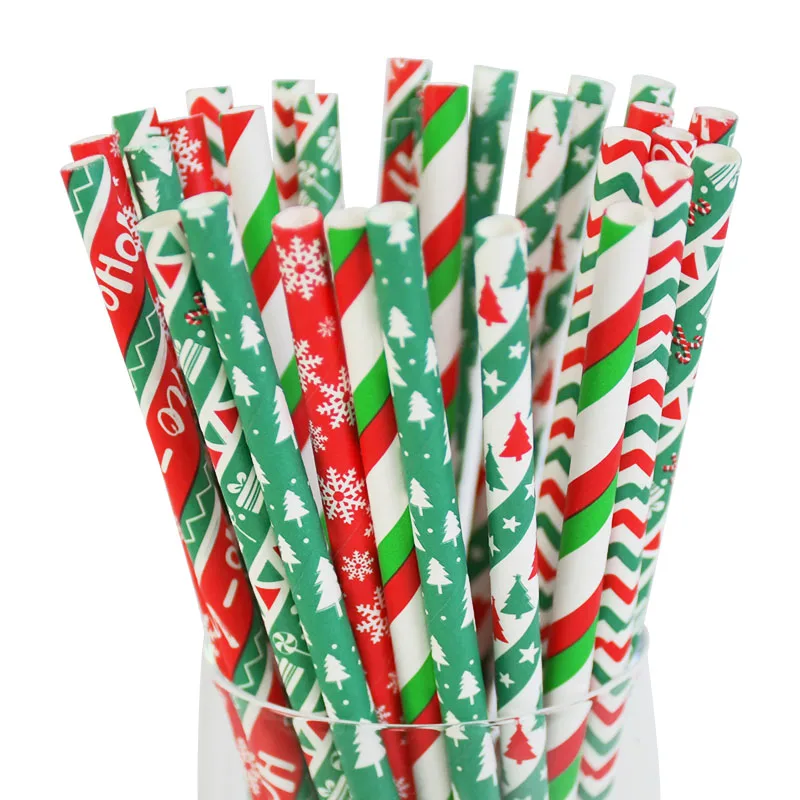 25pcs Christmas Paper Straw Xmas Drinking Straws Party Disposable Tableware Xmas Party Supplies Kids Birthday Party Decorations 
25pcs Christmas Paper Straw Xmas Drinking Straws Party Disposable Tableware Xmas Party Supplies Kids Birthday Party Decorations
