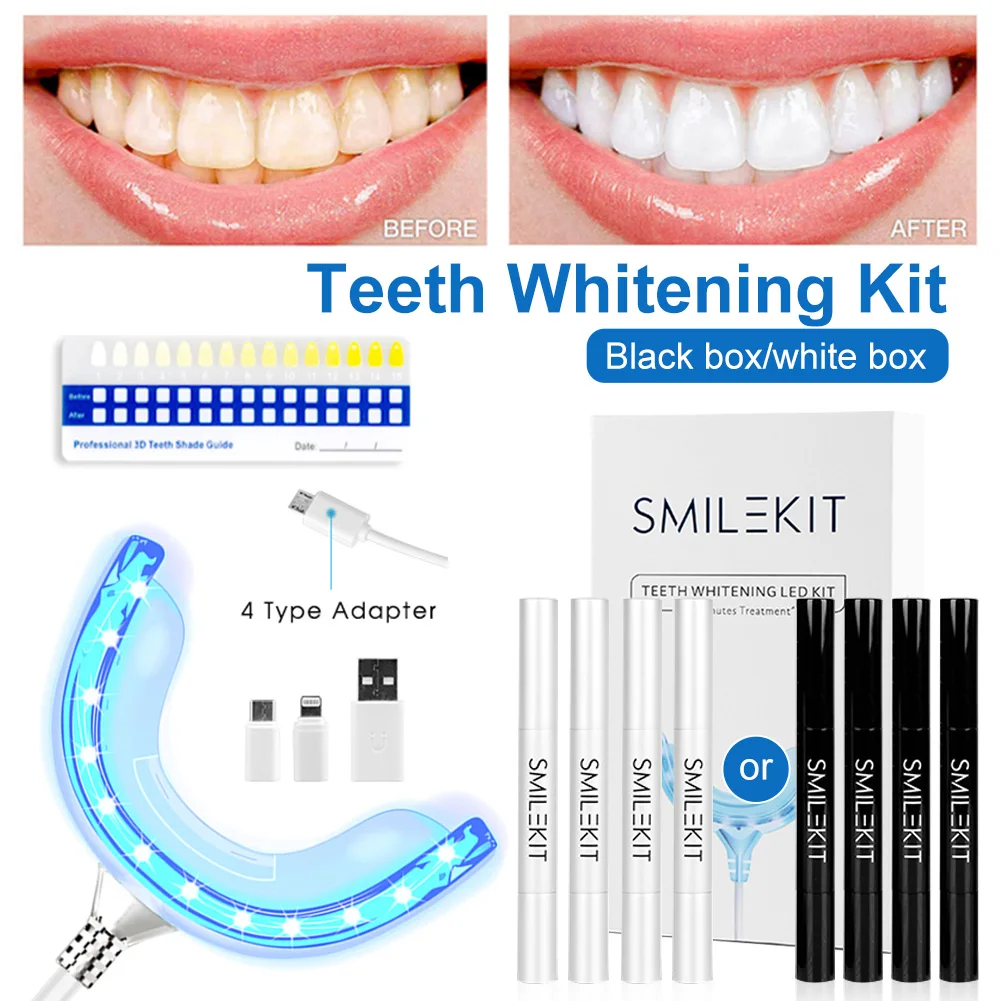 New Teeth Bleaching Teeth Whitening Kit with LED Light Teeth Whitening Stains Remover Kit with 4 Whitening Gel Dental Tools
New Teeth Bleaching Teeth Whitening Kit with LED Light Teeth Whitening Stains Remover Kit with 4 Whitening Gel Dental Tools
