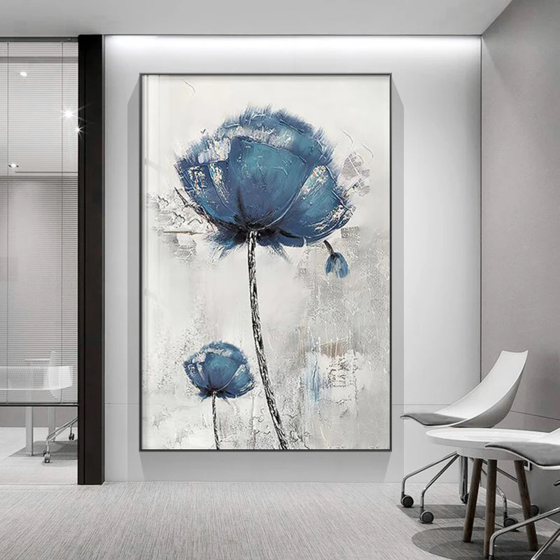 Scandinavian Blue Floral Feather Abstract Art Canvas Painting Nordic Living Room Home Bedroom Decoration Wall Poster
Scandinavian Blue Floral Feather Abstract Art Canvas Painting Nordic Living Room Home Bedroom Decoration Wall Poster