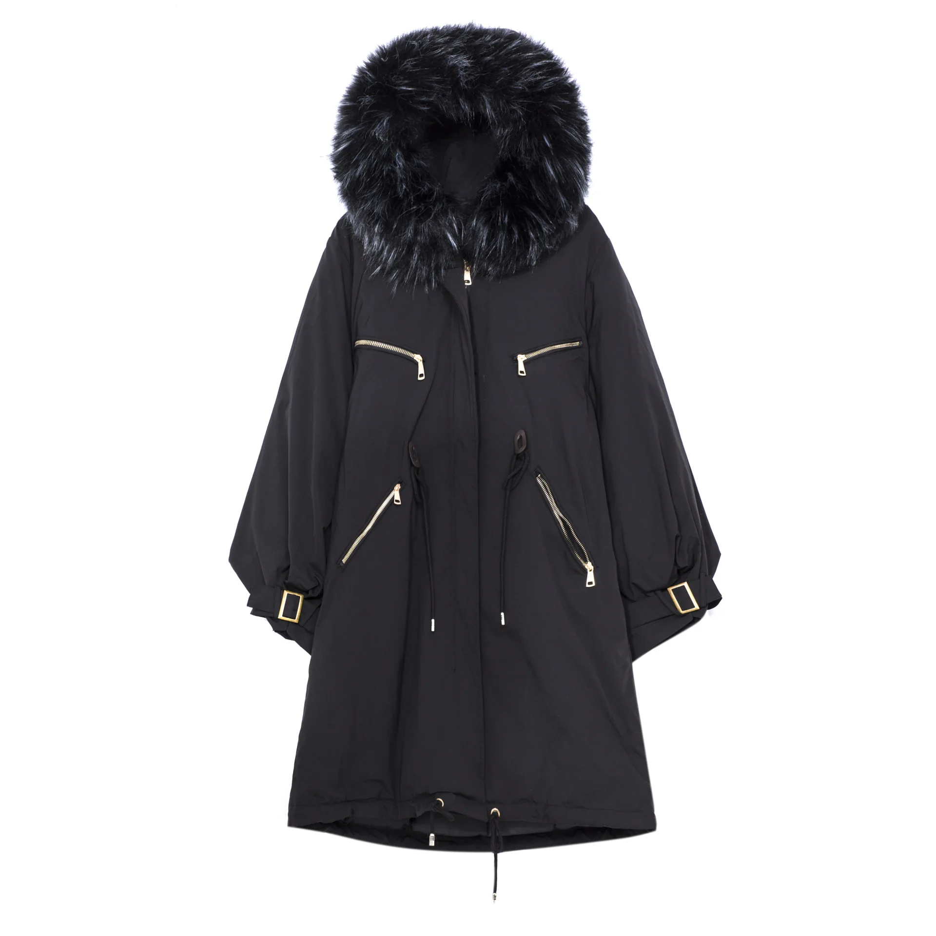 cotton length padded jacket with loose waist style overcomes the trend of windbreaker and cotton padded coat in winter 
cotton length padded jacket with loose waist style overcomes the trend of windbreaker and cotton padded coat in winter