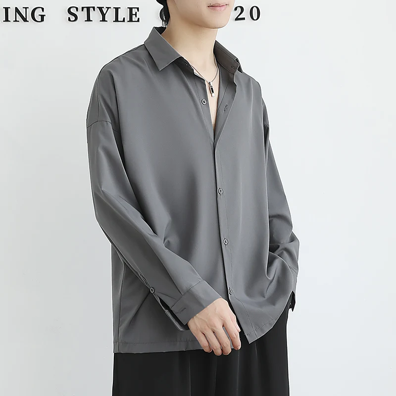Men Shirts Spring Summer Long Sleeve Solid High Quality Draped Trendy White Tops Chic Baggy Leisure Mens Shirt Hipsters Classic
Men Shirts Spring Summer Long Sleeve Solid High Quality Draped Trendy White Tops Chic Baggy Leisure Mens Shirt Hipsters Classic