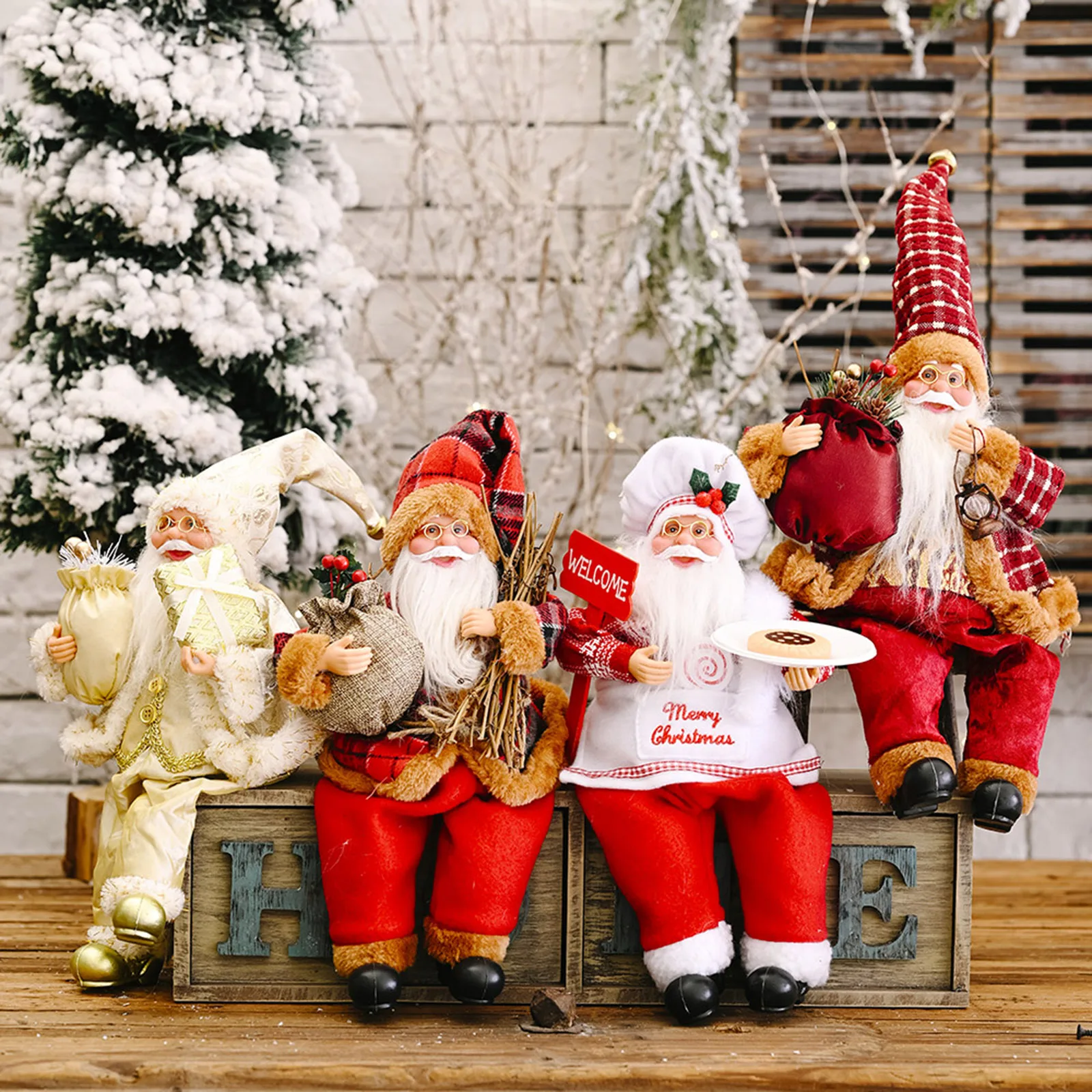 Christmas Santa Claus Doll Toy Christmas Tree Ornaments Decoration Stand For Home Xmas Happy New Year Gift
Christmas Santa Claus Doll Toy Christmas Tree Ornaments Decoration Stand For Home Xmas Happy New Year Gift