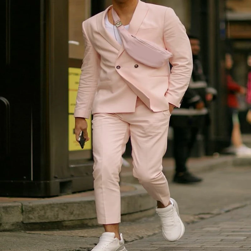 2021 New Design Closure Collar Double Breasted Men's Pink Suits 2 Pieces Fashion Trendy Wedding Bridegroom Tuxedos Skinny Blazer
2021 New Design Closure Collar Double Breasted Men's Pink Suits 2 Pieces Fashion Trendy Wedding Bridegroom Tuxedos Skinny Blazer