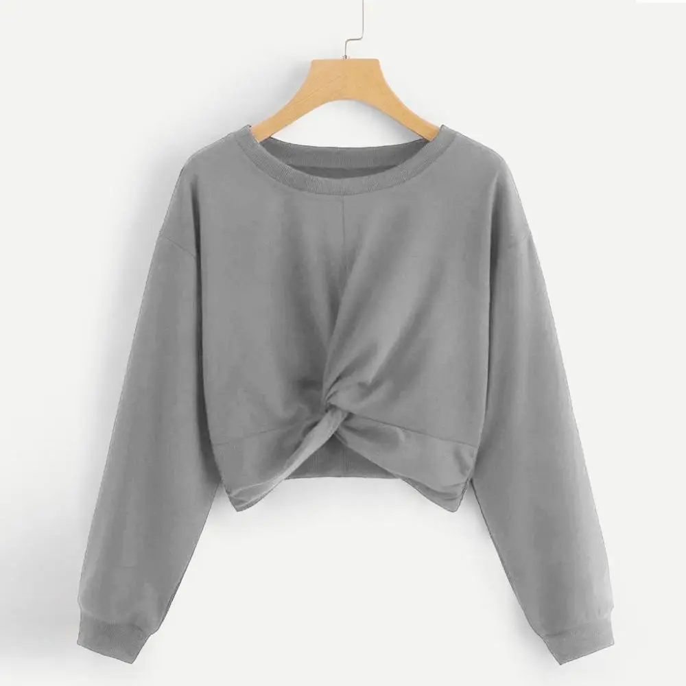 Solid Color Sweatshirt Women Long Sleeve Cropped-Tops Casual Warm Short Pullover Simple Autumn Winter Women's Clothing YT50296
Solid Color Sweatshirt Women Long Sleeve Cropped-Tops Casual Warm Short Pullover Simple Autumn Winter Women's Clothing YT50296