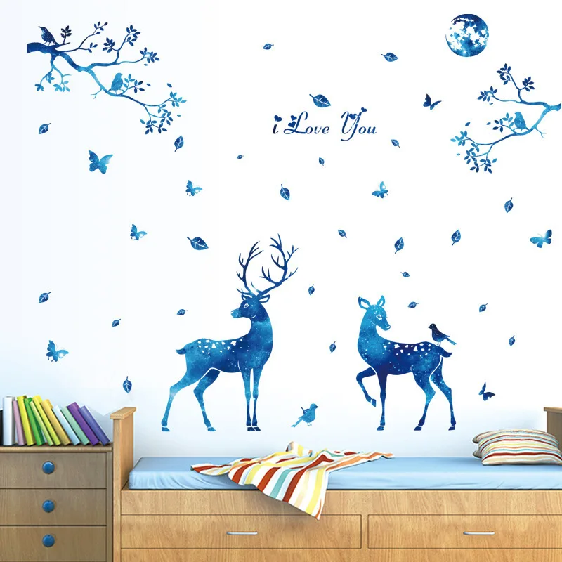 Blue Starlight Deer Wall Poster Living Room Entrance Bedroom TV Background Home Decoration Waterproof Wall Stickers
Blue Starlight Deer Wall Poster Living Room Entrance Bedroom TV Background Home Decoration Waterproof Wall Stickers