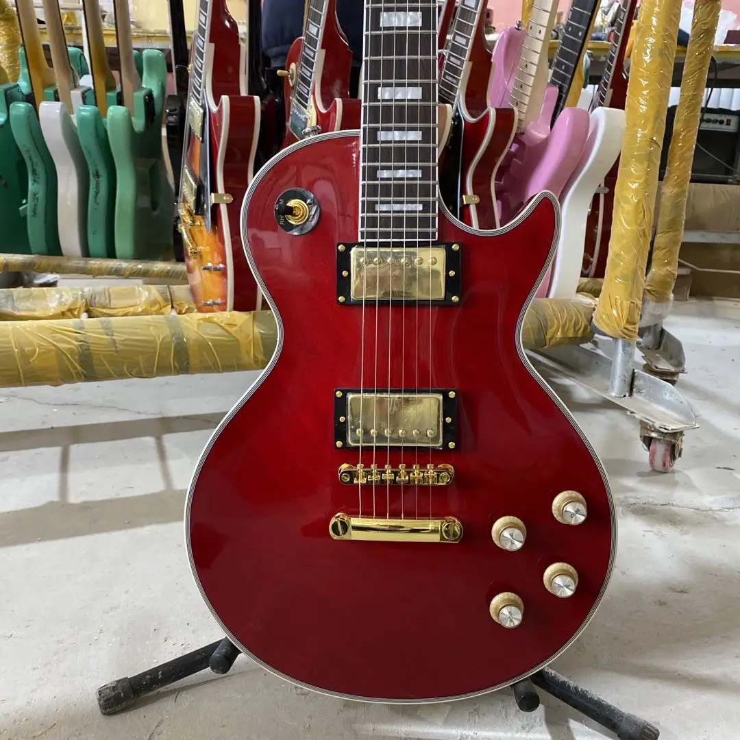 Custom Electric Guitar Red Color Mahogany Body Rosewood Fingerboard Golden Hardware High Quality Guitarra Free Shipping
Custom Electric Guitar Red Color Mahogany Body Rosewood Fingerboard Golden Hardware High Quality Guitarra Free Shipping