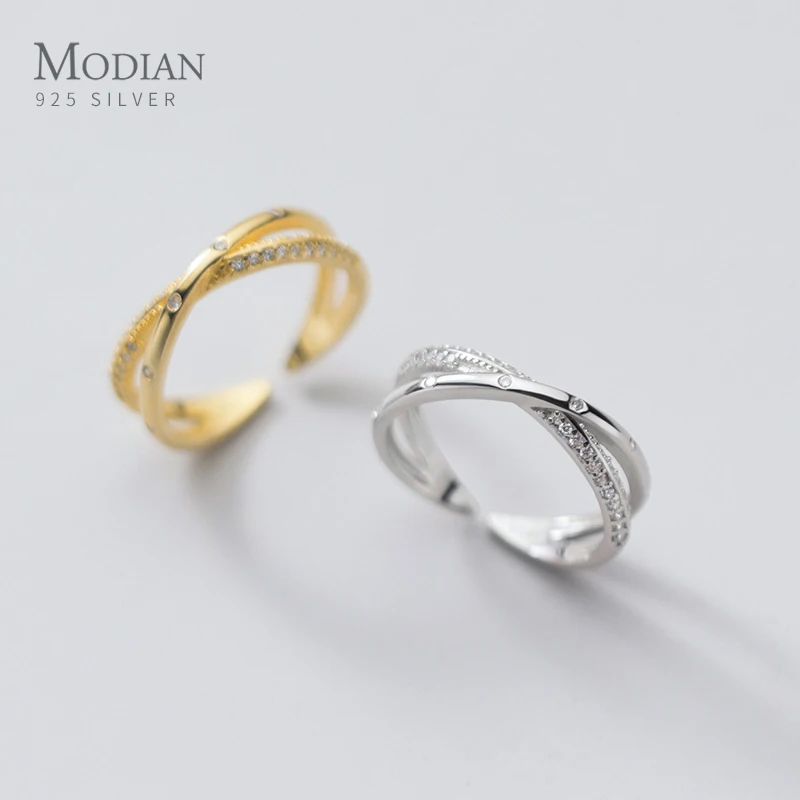Modian Hight Quality 925 Sterling Silver Twinkling Zircon Geometric Cross Line Opening Ring for Women Wedding Party Fine Jewelry
Modian Hight Quality 925 Sterling Silver Twinkling Zircon Geometric Cross Line Opening Ring for Women Wedding Party Fine Jewelry