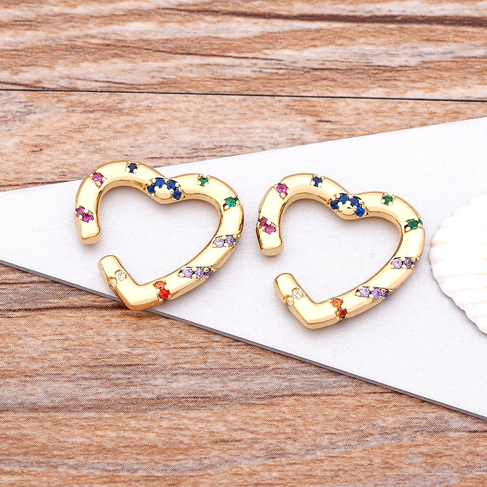 New Design Romantic Sweet Heart Ear Cuff Clip Earrings Without Piercing Jewelry For Women Daily Wear Fine Wedding Party Gift
New Design Romantic Sweet Heart Ear Cuff Clip Earrings Without Piercing Jewelry For Women Daily Wear Fine Wedding Party Gift