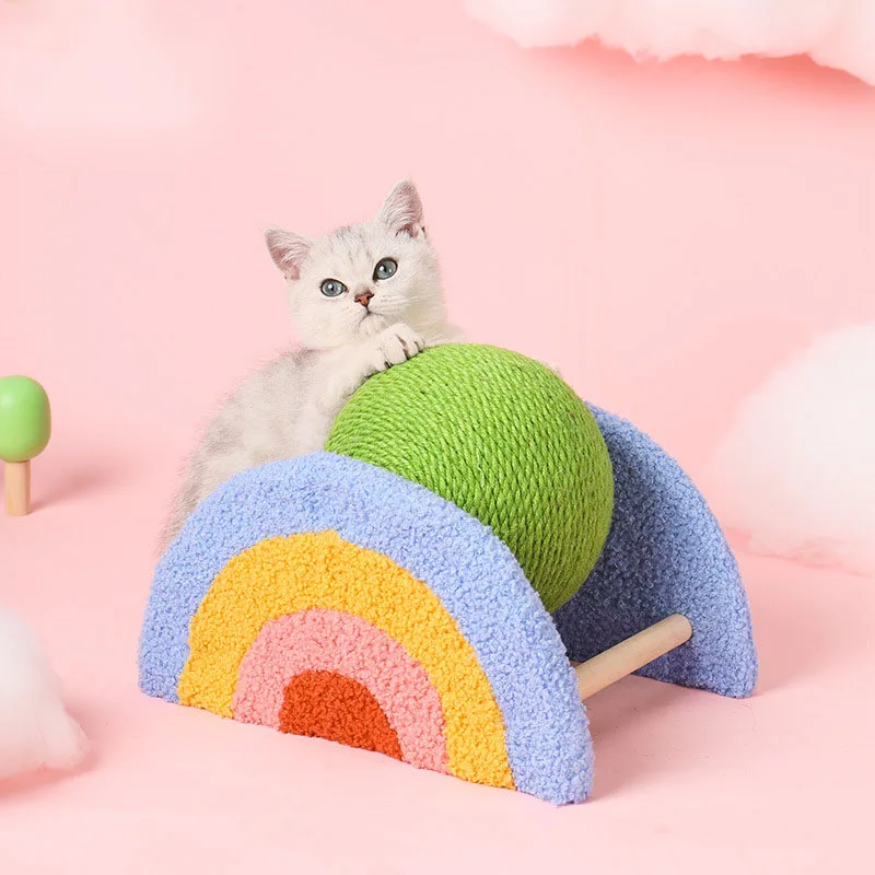 Cat Scratching Board Pet Toy Cat Grinding Claws Small Wooden Scratching Post Sisal New Rainbow Cat Scratching Ball Cat Toy
Cat Scratching Board Pet Toy Cat Grinding Claws Small Wooden Scratching Post Sisal New Rainbow Cat Scratching Ball Cat Toy