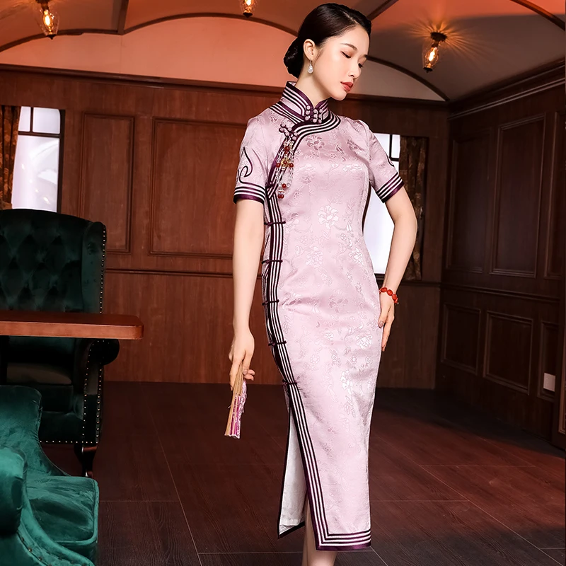 Женское платье Ципао he cheongsam, новое летнее китайское платье в стиле ретро, 2020
Женское платье Ципао he cheongsam, новое летнее китайское платье в стиле ретро, 2020
