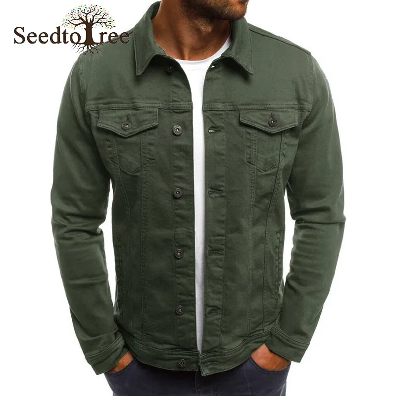 Spring and Autumn Men's Coat Jacket Solid Color Printed Slim Workwear Denim Jacket
Spring and Autumn Men's Coat Jacket Solid Color Printed Slim Workwear Denim Jacket