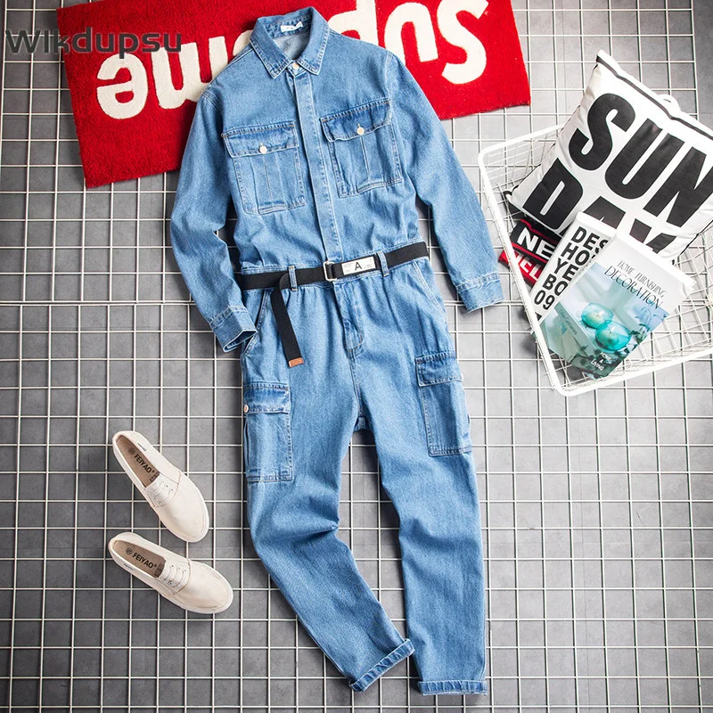 Work Men Overalls Jumpsuit Jeans Pants Autumn Winter Long Sleeve Punk Rock Clothes Fashion Streetwear Male Hiphop Denim Rompers
Work Men Overalls Jumpsuit Jeans Pants Autumn Winter Long Sleeve Punk Rock Clothes Fashion Streetwear Male Hiphop Denim Rompers