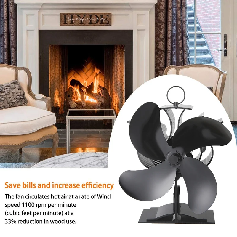 Black Stove Fan Fireplace Fan Heat Powered Komin Wood Burner 4 Blade Eco Fan Friendly Quiet Home Efficient Heat Distribution Pop
Black Stove Fan Fireplace Fan Heat Powered Komin Wood Burner 4 Blade Eco Fan Friendly Quiet Home Efficient Heat Distribution Pop