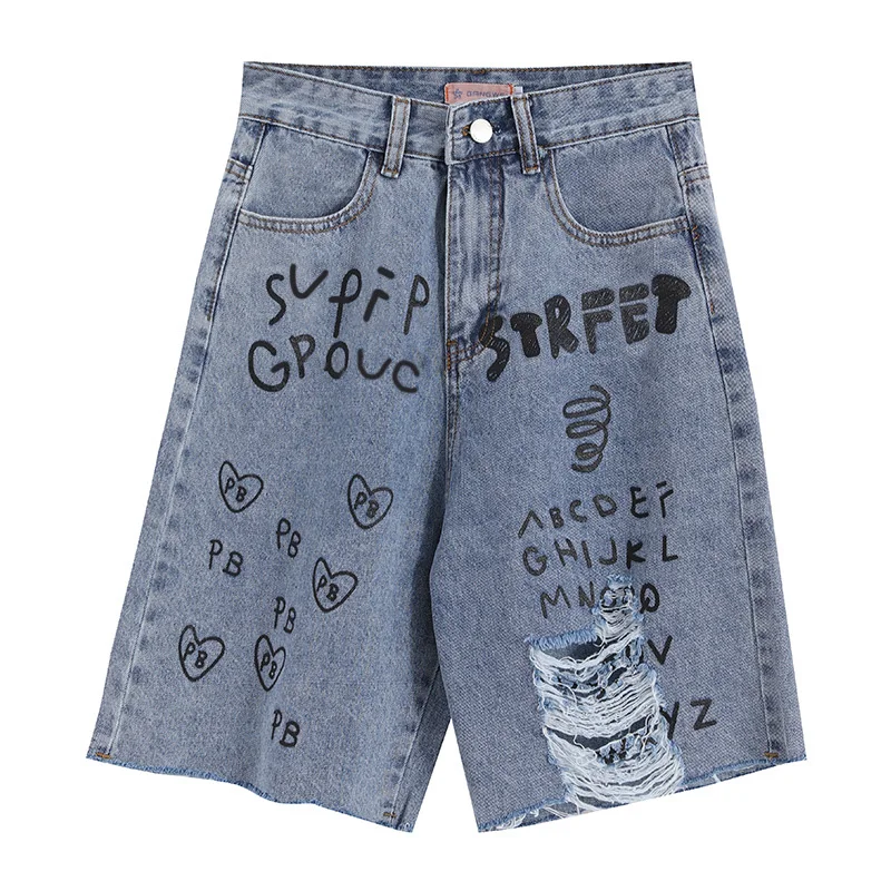 Сексуальные женские рваные летние джинсовые шорты с буквенным принтом, женские джинсовые шорты с дырками, джинсовые шорты до колена
Сексуальные женские рваные летние джинсовые шорты с буквенным принтом, женские джинсовые шорты с дырками, джинсовые шорты до колена